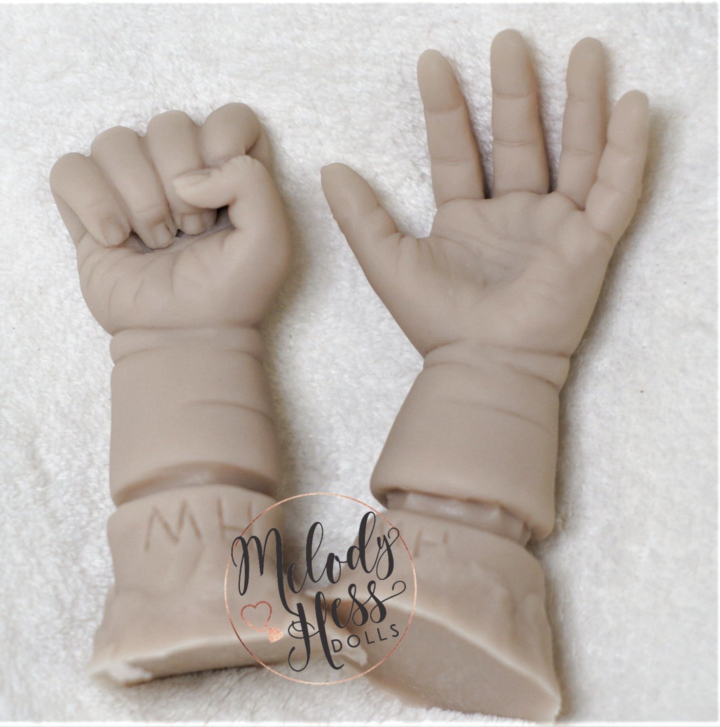 1/4 Newborn Silicone Hands Only (Poured on Demand)