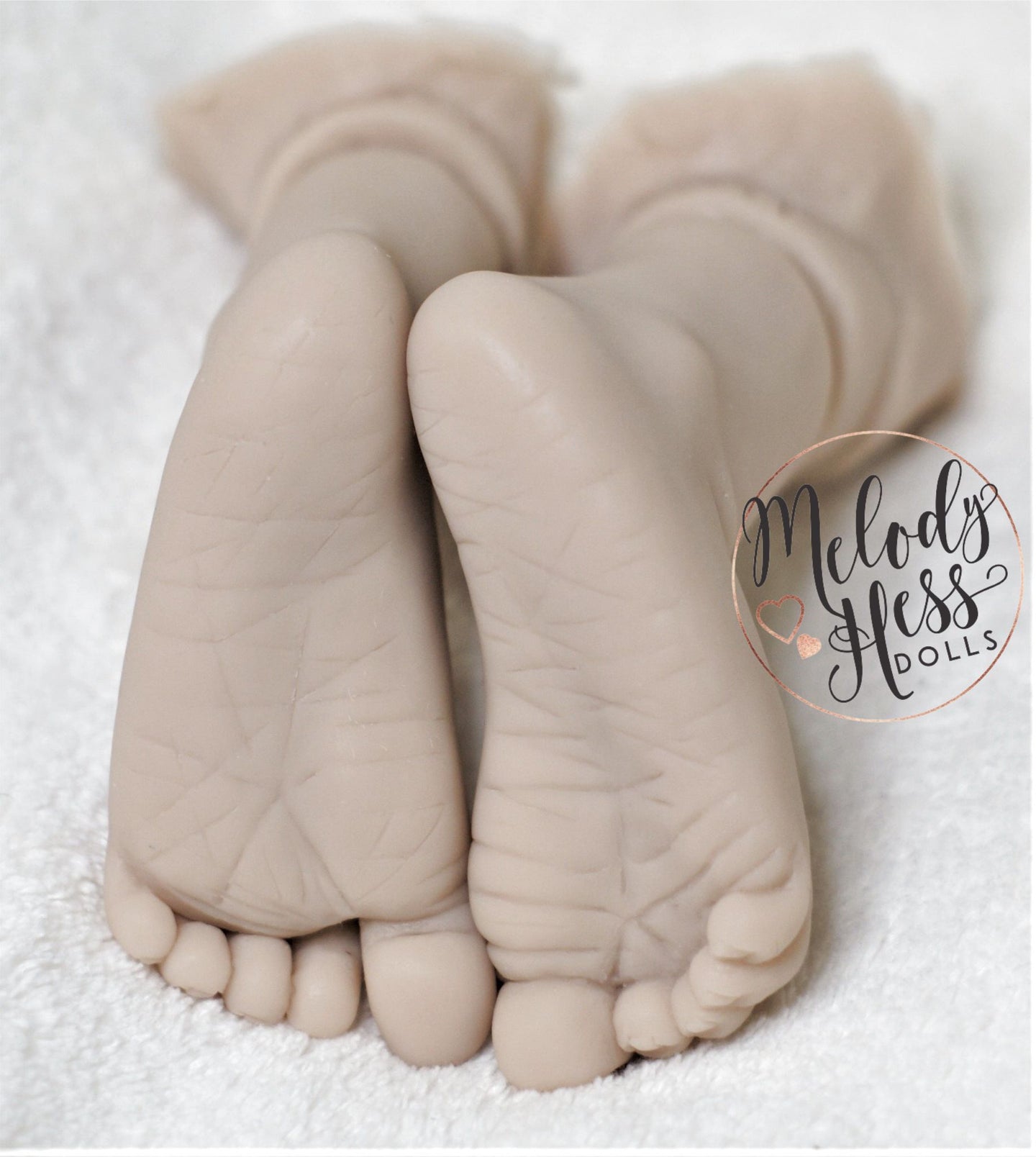1/4 Newborn Silicone Feet Only (Poured on Demand)